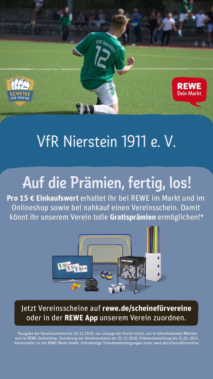 Scheine für Vereine – VfR Nierstein ist dabei!
