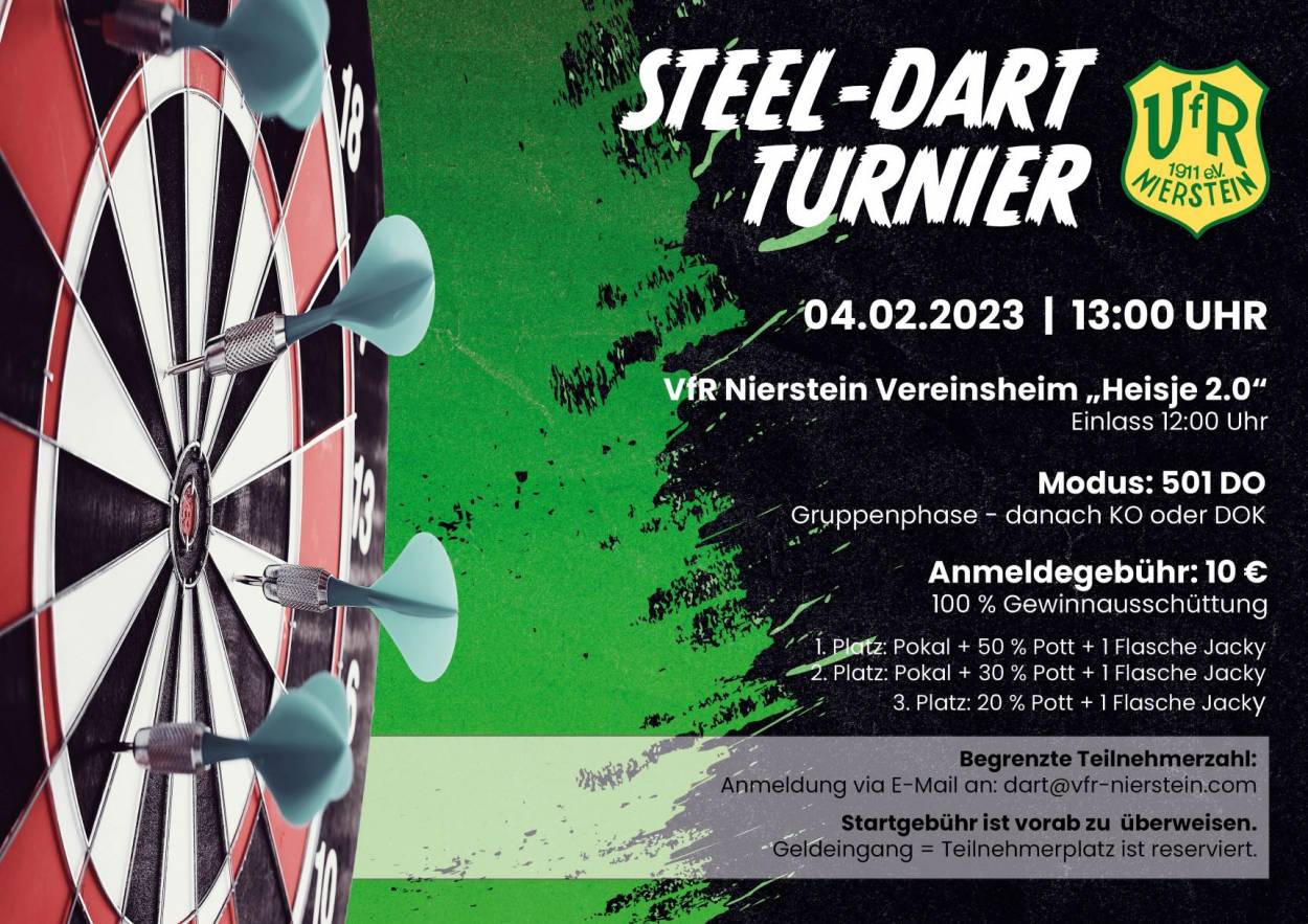 Restplätze Steel-Dart Turnier – VfR Nierstein