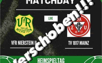 Achtung: Spielverlegung VfR Nierstein II – TV 1817 Mainz