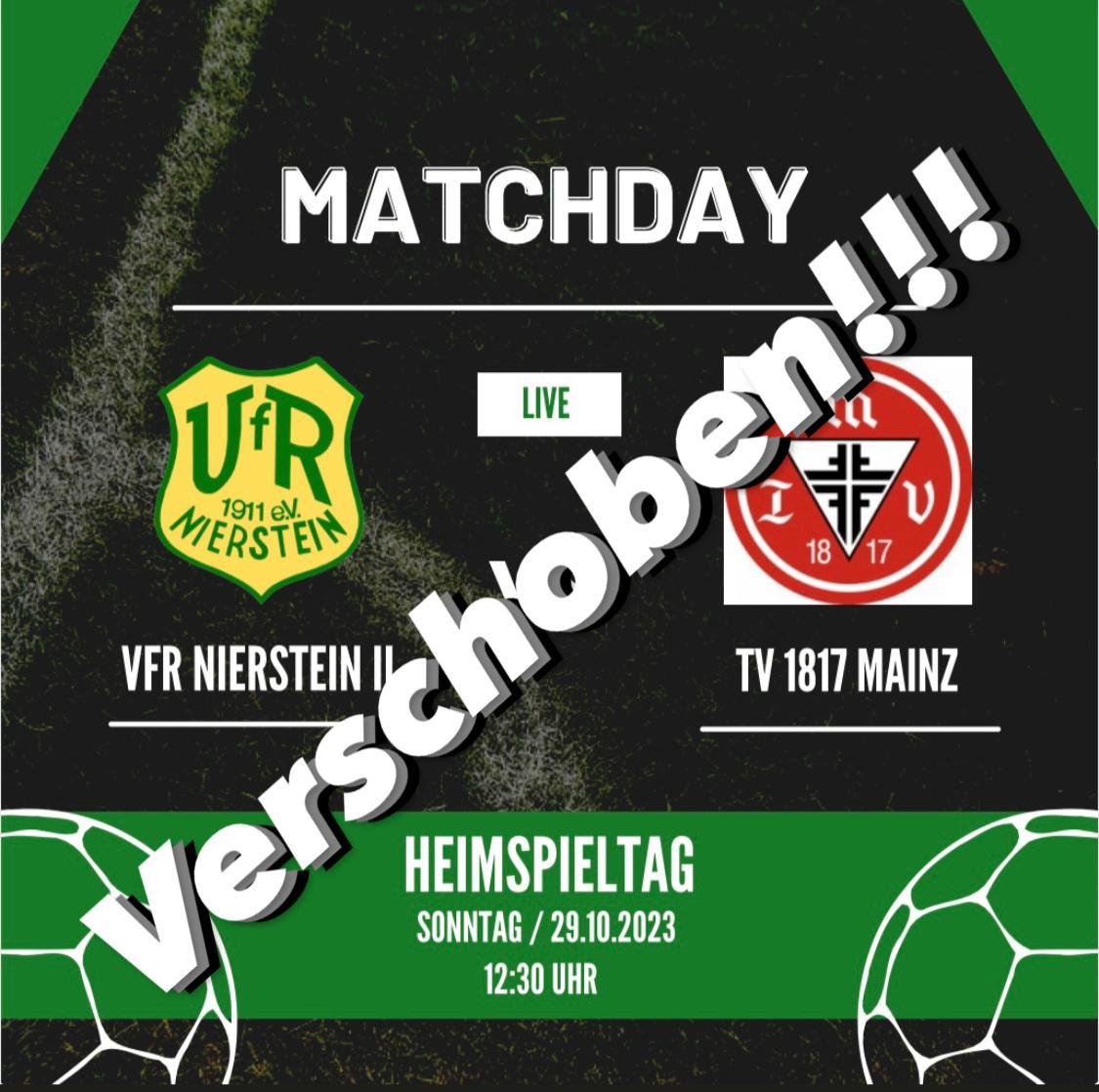 Achtung: Spielverlegung VfR Nierstein II – TV 1817 Mainz